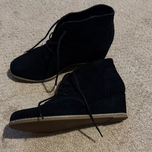 MICHAEL Michael Kors Black Lace-Up Wedges